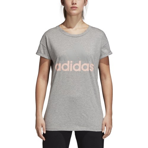 Adidas Ess Lin Lo Tee women's shirt, grey CZ5775