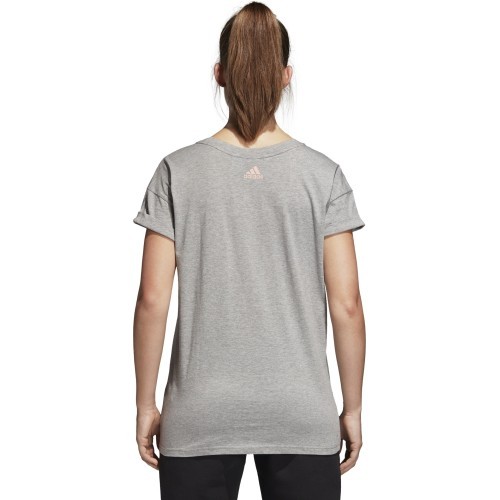 Adidas Ess Lin Lo Tee women's shirt, grey CZ5775