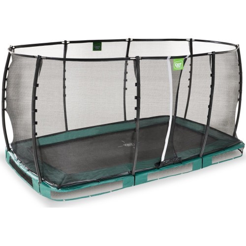 Встраиваемый в грунт батут EXIT Allure Premium 244x427 см – зелёный