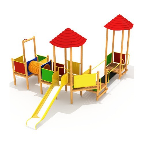 Koka bērnu rotaļu laukums, modelis 0401C