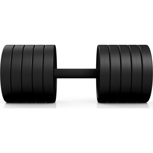 Ar gumiju pārklāta hantele Marbo Sport, sarkana, 42,5 kg