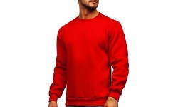 J.Style Men's Fleece Sweatshirt Red 68B2001-18