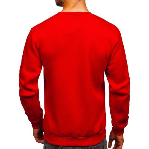 J.Style Men's Fleece Sweatshirt Red 68B2001-18