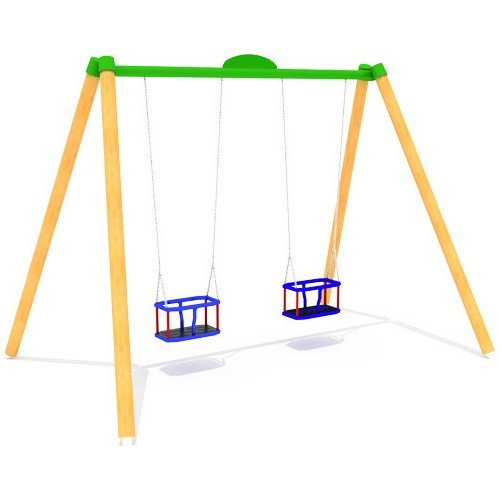 Koka divvietīgās šūpoles GT-1805