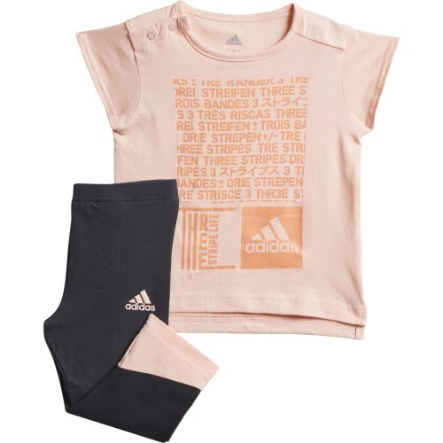 Детский спортивный костюм Adidas I MM Tight Set Coral Black DJ1566