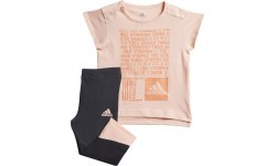 Adidas Kids' Tracksuit I MM Tight Set Coral Black DJ1566