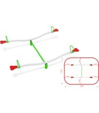 Четыпёхместные качели - весы CM-1700 2, стальные