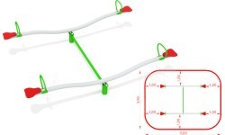 Metal Four-Seat Swing CM-1700 2