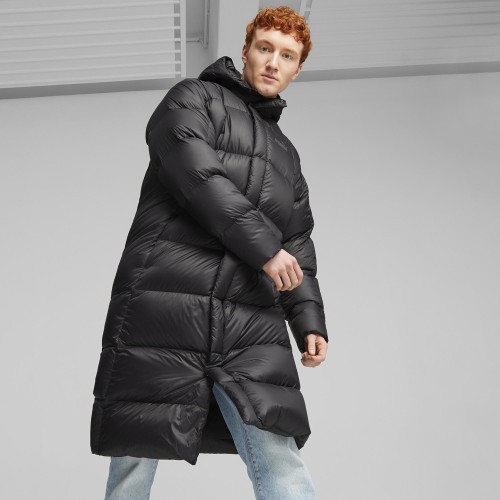 Puma Lightweight Hooded Down Jacket for Men Black 675377 01