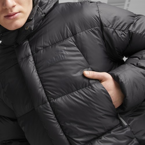 Puma Lightweight Hooded vīriešu dūnu jaka melna 675377 01