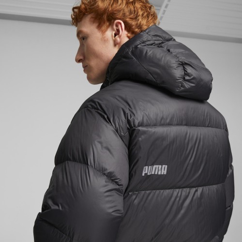 Puma Lightweight Hooded vīriešu dūnu jaka melna 675377 01