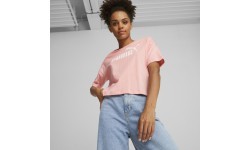 Puma Ess Cropped Logo Women's Top Pink 586866 67