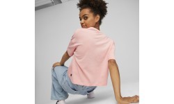 Puma Ess Cropped Logo Women's Top Pink 586866 67