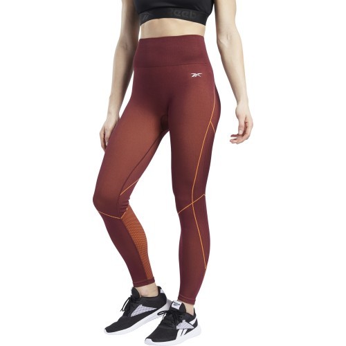 Reebok Women's Leggings Wor Myt Seamless 7/8 Maroon Burgundy GE3332