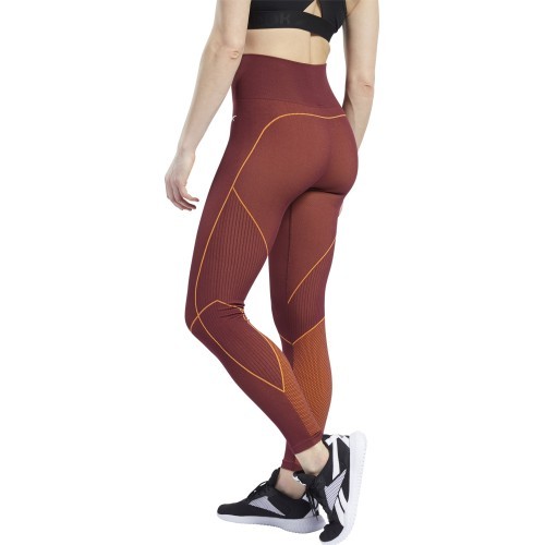 Reebok Women's Leggings Wor Myt Seamless 7/8 Maroon Burgundy GE3332