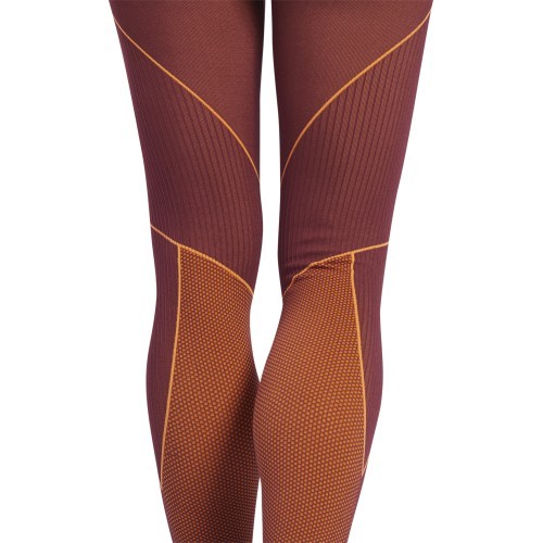 Reebok Women's Leggings Wor Myt Seamless 7/8 Maroon Burgundy GE3332