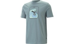 Мужская хлопковая футболка Puma Graphics Wave Tee Green 674483 84