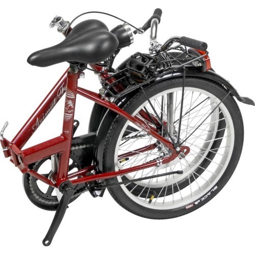 Dviratis AZIMUT Fold 20" 2023 bordo pusmatēts