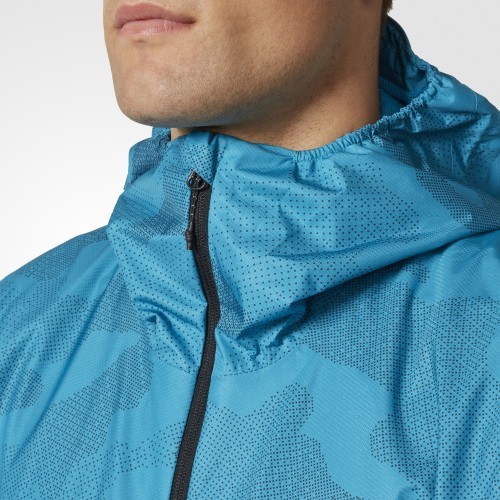 Мужская куртка Adidas Wandertag Jacket AOP синяя BS2475