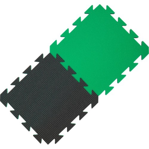 Puzles paklājs Yate, 29x29x1,2 cm, gaiši zaļš/melns