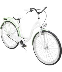 Dviratis AZIMUT City Lux 28" 2023 balta-mētra