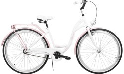 Velosipēds AZIMUT City Lux 28" 2025, balts-rozā