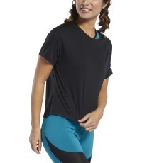 Reebok Wor Comm Poly Tee women's T-shirt black FQ0401