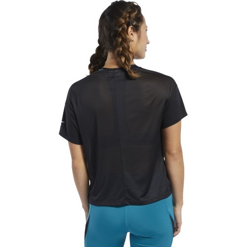 Reebok Wor Comm Poly Tee sieviešu krekls melns FQ0401