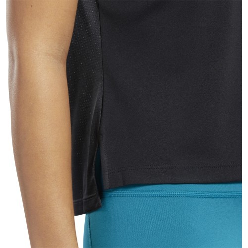 Женская футболка Reebok Wor Comm Poly Tee чёрная FQ0401