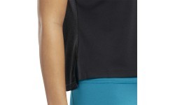 Женская футболка Reebok Wor Comm Poly Tee чёрная FQ0401