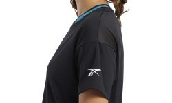Женская футболка Reebok Wor Comm Poly Tee чёрная FQ0401