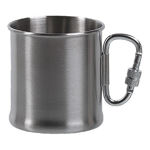 Nerūsējošā tērauda krūze ar karabīni, 250 ml