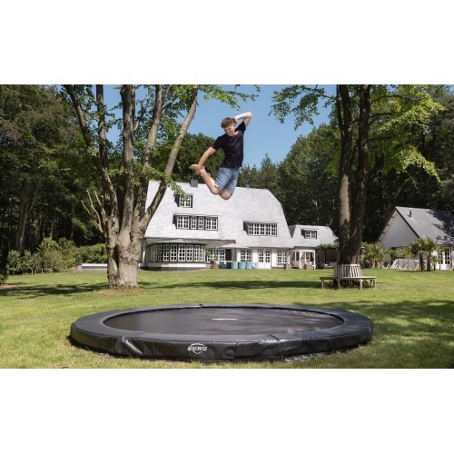 Встраиваемый батут BERG SPORTS Champion InGround, Ø 430 см, серый