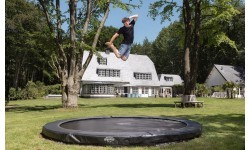 BERG SPORTS Champion InGround iebūvējams batuts, Ø 430 cm, pelēks