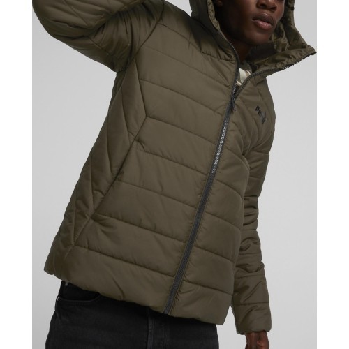 Puma Ess Hooded Padded vīriešu jaka, haki 848938 62