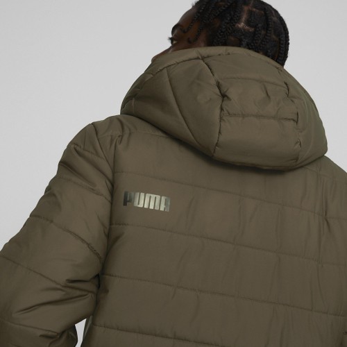 Puma Ess Hooded Padded vīriešu jaka, haki 848938 62