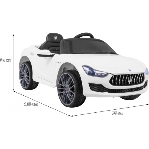 Maserati Ghibli elektromobilis, balts
