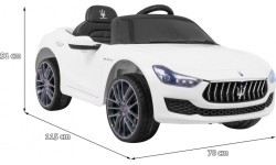 Maserati Ghibli elektromobilis, balts