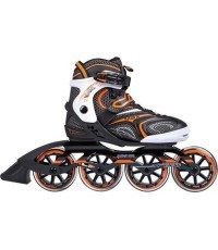 NA1060 ЧЕРНО-ОРАНЖЕВЫЕ ЛИНЕЙНЫЕ КОНЬКИ NILS EXTREME - NA1060 BLACK-ORANGE IN-LINE SKATES NILS EXTREME