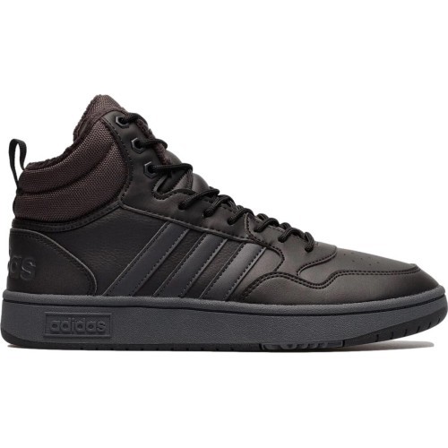 Мужские кроссовки Adidas Hoops 3.0 Mid WTR, чёрные GW6421