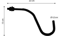 Holder for Billiard Rest Head Sticks, adjustable, gold