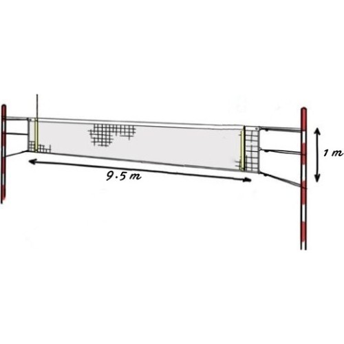 Волейбольная сетка Pokorny Site League Sport, 9,5 x 1,0 м