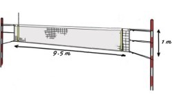 Volleyball Net Pokorny Site League Sport, 9.5 x 1.0m