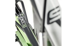 S'COOL niXe 18" 1-speed coaster-brake aluminium bike, dark grey-pastel green