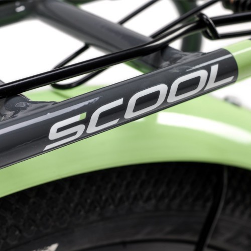 Velosipēds S'COOL niXe 18" 1-ātruma coaster-brake alumīnija, tumši pelēks-pasteļzaļš