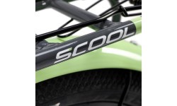 S'COOL niXe 18" 1-speed coaster-brake aluminium bike, dark grey-pastel green