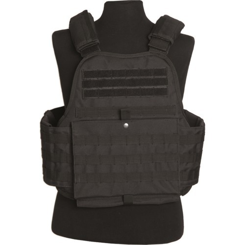 Чёрный тактический жилет (plate carrier)