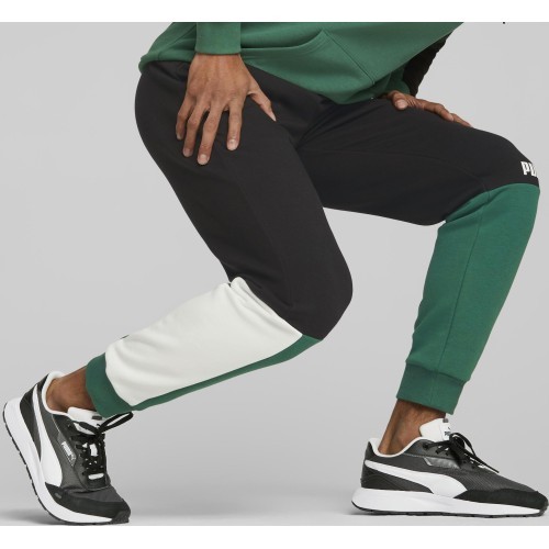 Puma vīriešu sporta bikses Ess+ Block Black White Green 848007 37