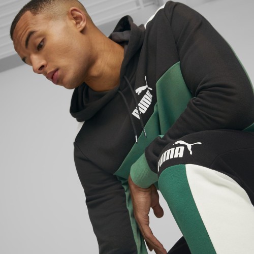 Puma Men's Sweatpants Ess+ Block Black White Green 848007 37