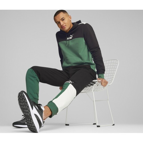 Puma vīriešu sporta bikses Ess+ Block Black White Green 848007 37